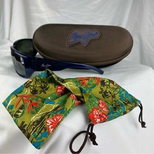 “Sea Wall” Blue Maui Jim Sunglasses + Cases